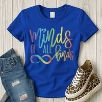 Minds Of All Kinds Neurodiversity Infinity Autism Awareness Gift Women's T-Shirt thumb 3