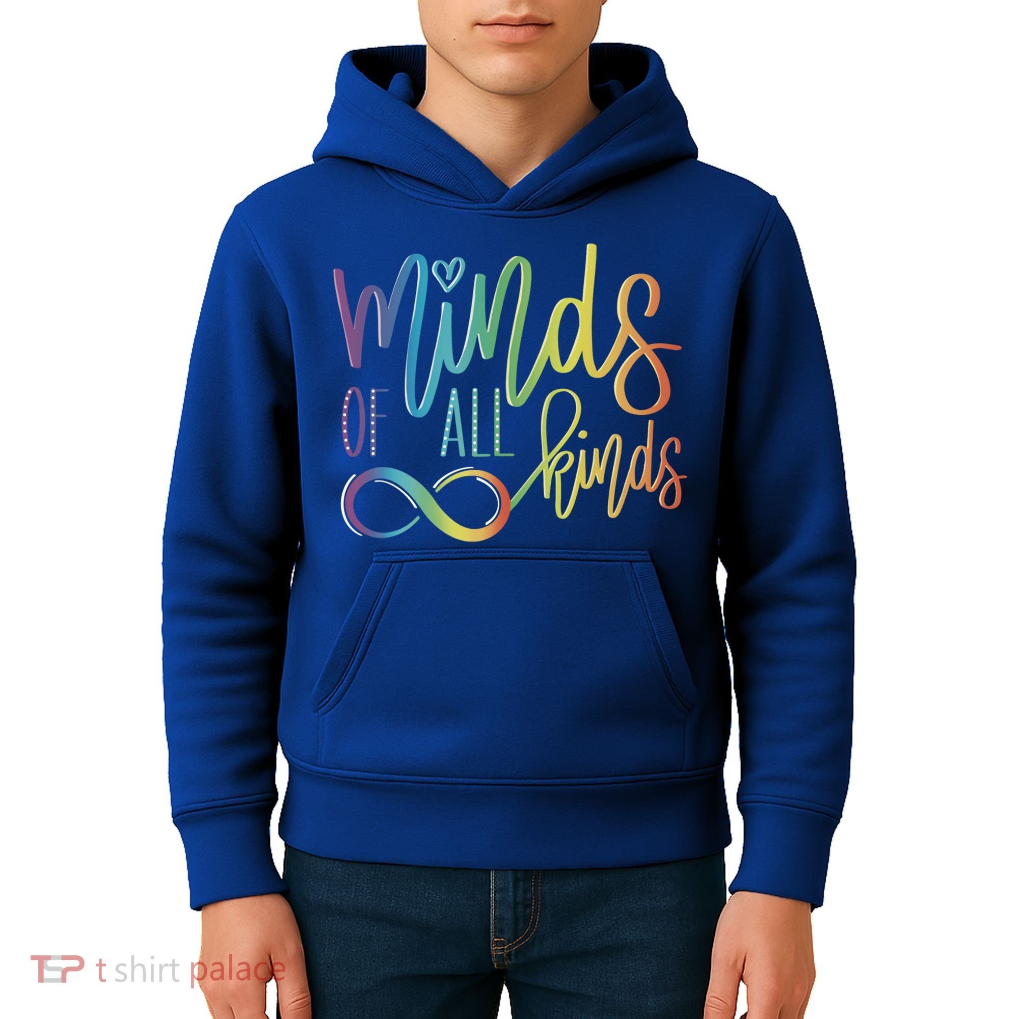 Minds Of All Kinds Neurodiversity Infinity Autism Awareness Gift Kids Hoodie