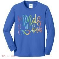 Minds Of All Kinds Neurodiversity Infinity Autism Awareness Gift Kids Long Sleeve Shirt thumb 0