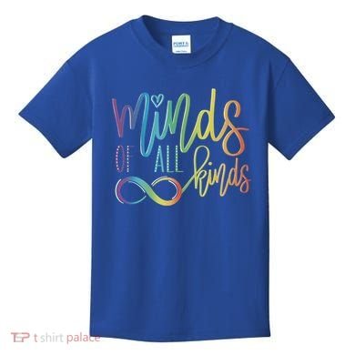 Minds Of All Kinds Neurodiversity Infinity Autism Awareness Gift Kids T-Shirt