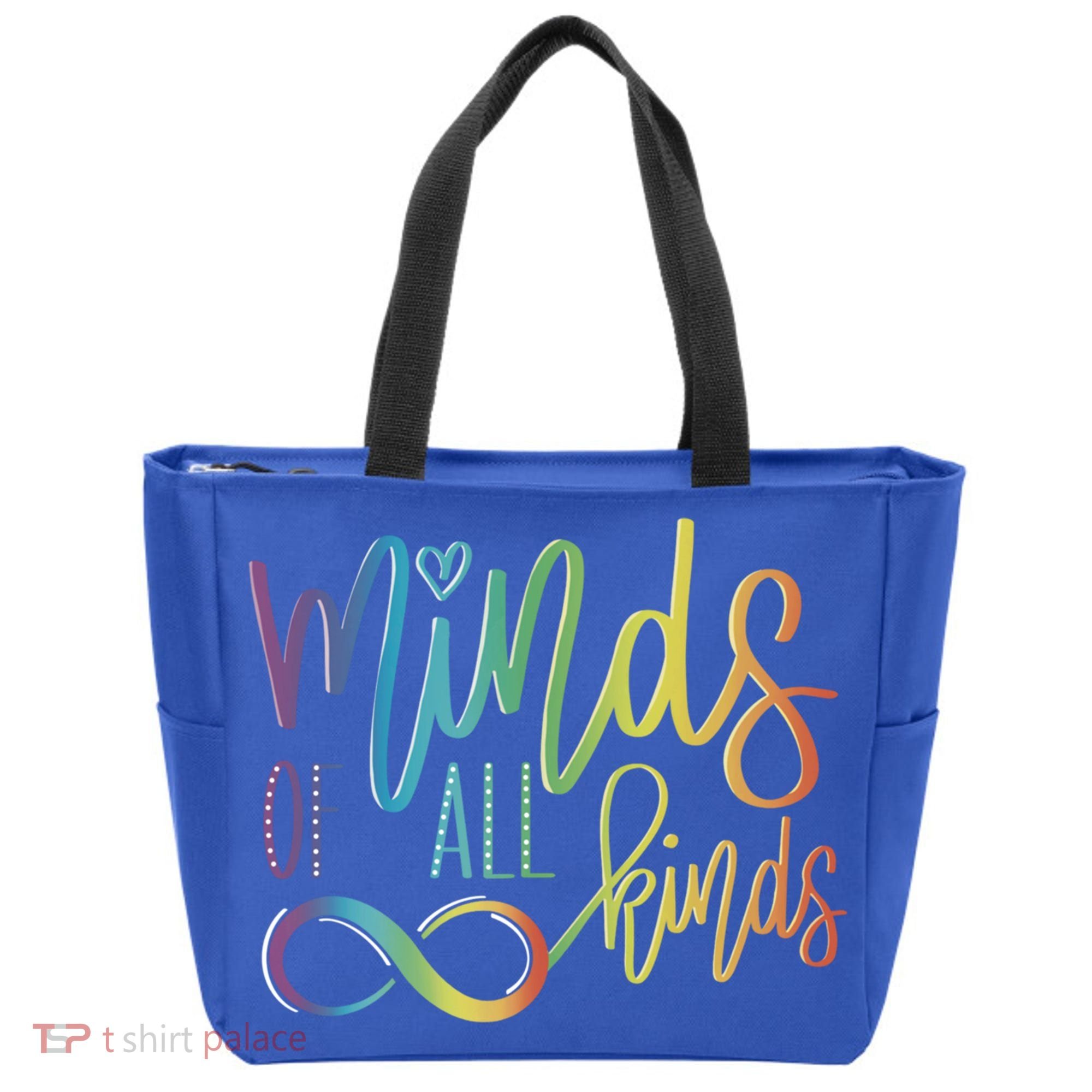Minds Of All Kinds Neurodiversity Infinity Autism Awareness Gift Tote Bag