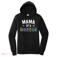 Mama Of A Warrior Family Mom World Autism Awareness Day Women's Hoodie thumb 0