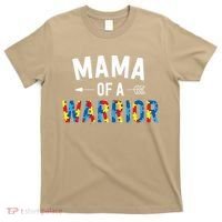 Mama Of A Warrior Family Mom World Autism Awareness Day T-Shirt thumb 0