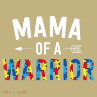 Mama Of A Warrior Family Mom World Autism Awareness Day T-Shirt thumb 7