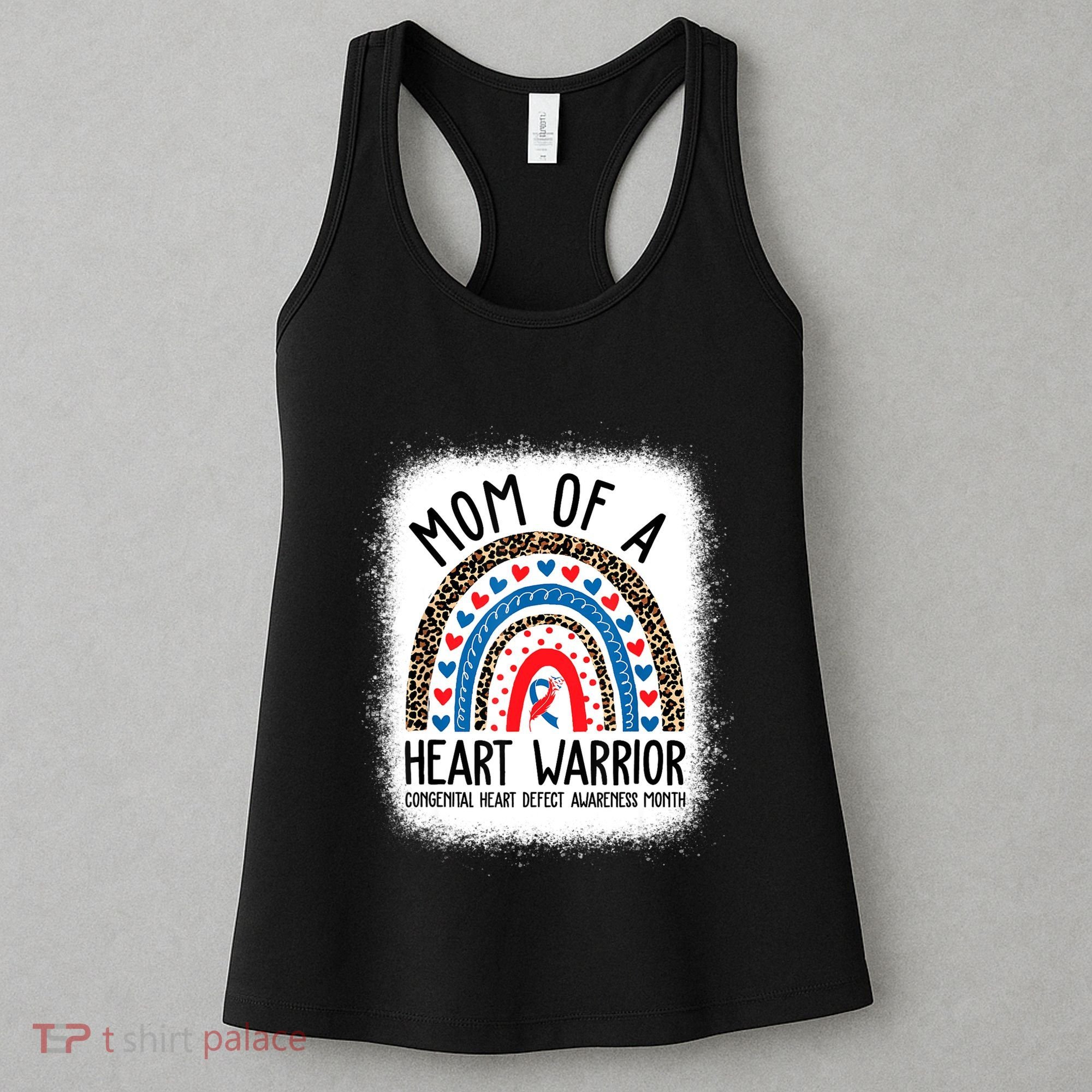 Mom Of A Warrior CHD Congenital Heart Defect Awareness Month Women's Tank Top
