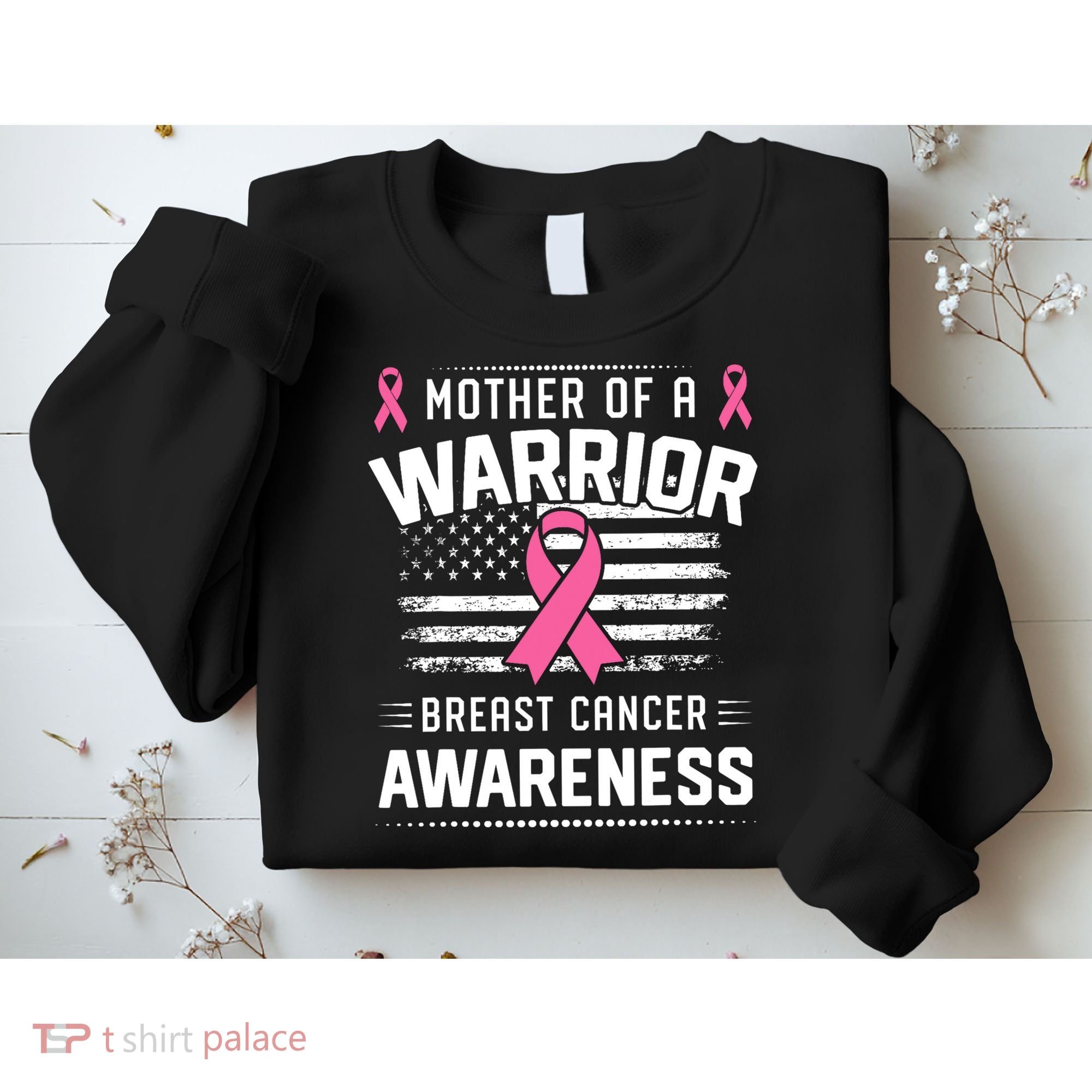Mother Of A Warrior Breast Cancer Awareness Mother Sweatshirt