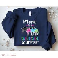 Mom Of A Rare Disease Warrior Mom Rare Disease Awareness Sweatshirt thumb 2