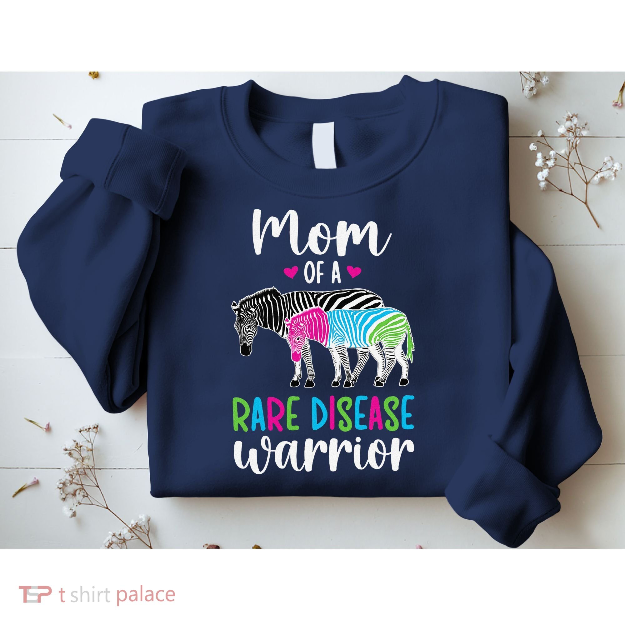 Mom Of A Rare Disease Warrior Mom Rare Disease Awareness Sweatshirt