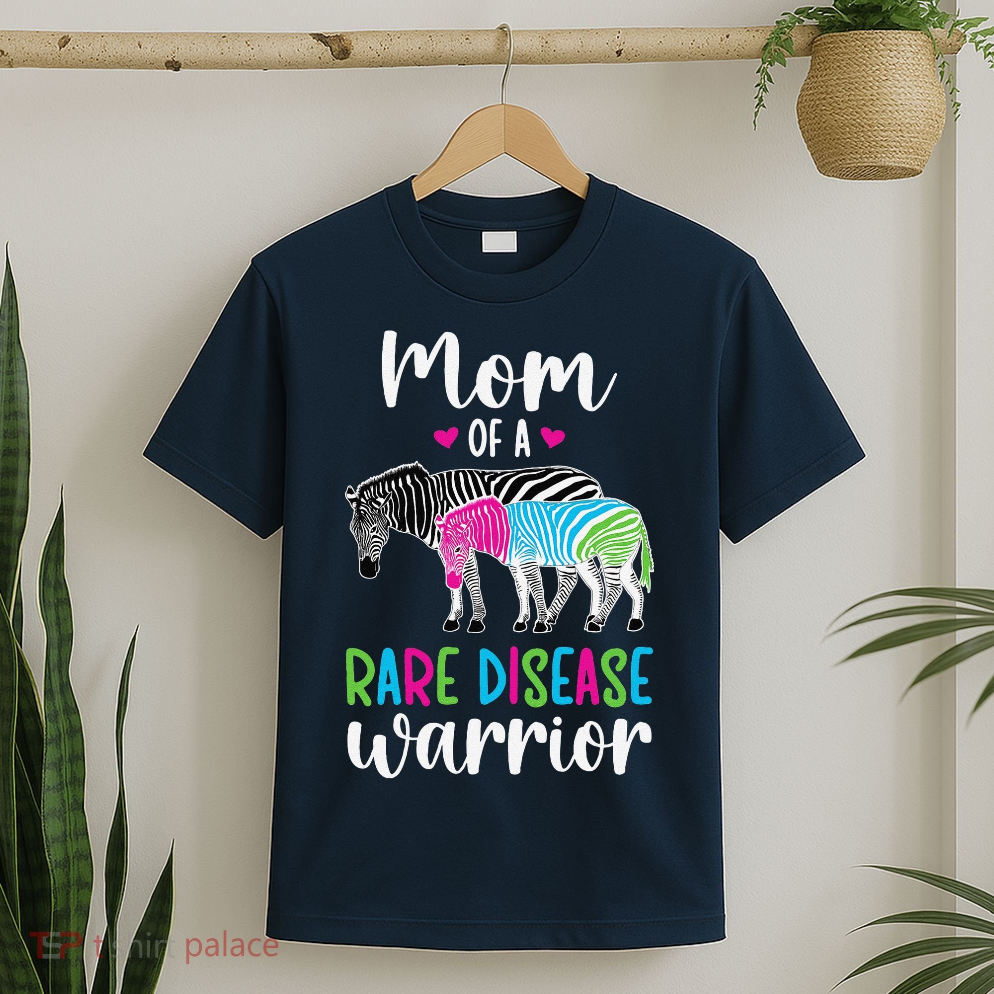 Mom Of A Rare Disease Warrior Mom Rare Disease Awareness T-Shirt