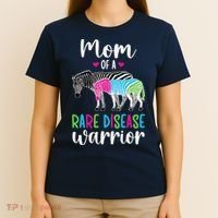 Mom Of A Rare Disease Warrior Mom Rare Disease Awareness T-Shirt thumb 4