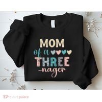 Mom Of A Threenager 3rd Birthday Matching Family Boho Sweatshirt thumb 2