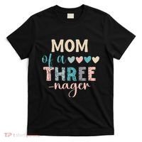 Mom Of A Threenager 3rd Birthday Matching Family Boho T-Shirt thumb 0