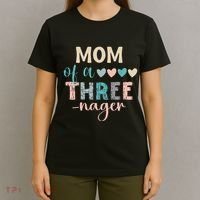 Mom Of A Threenager 3rd Birthday Matching Family Boho T-Shirt thumb 4