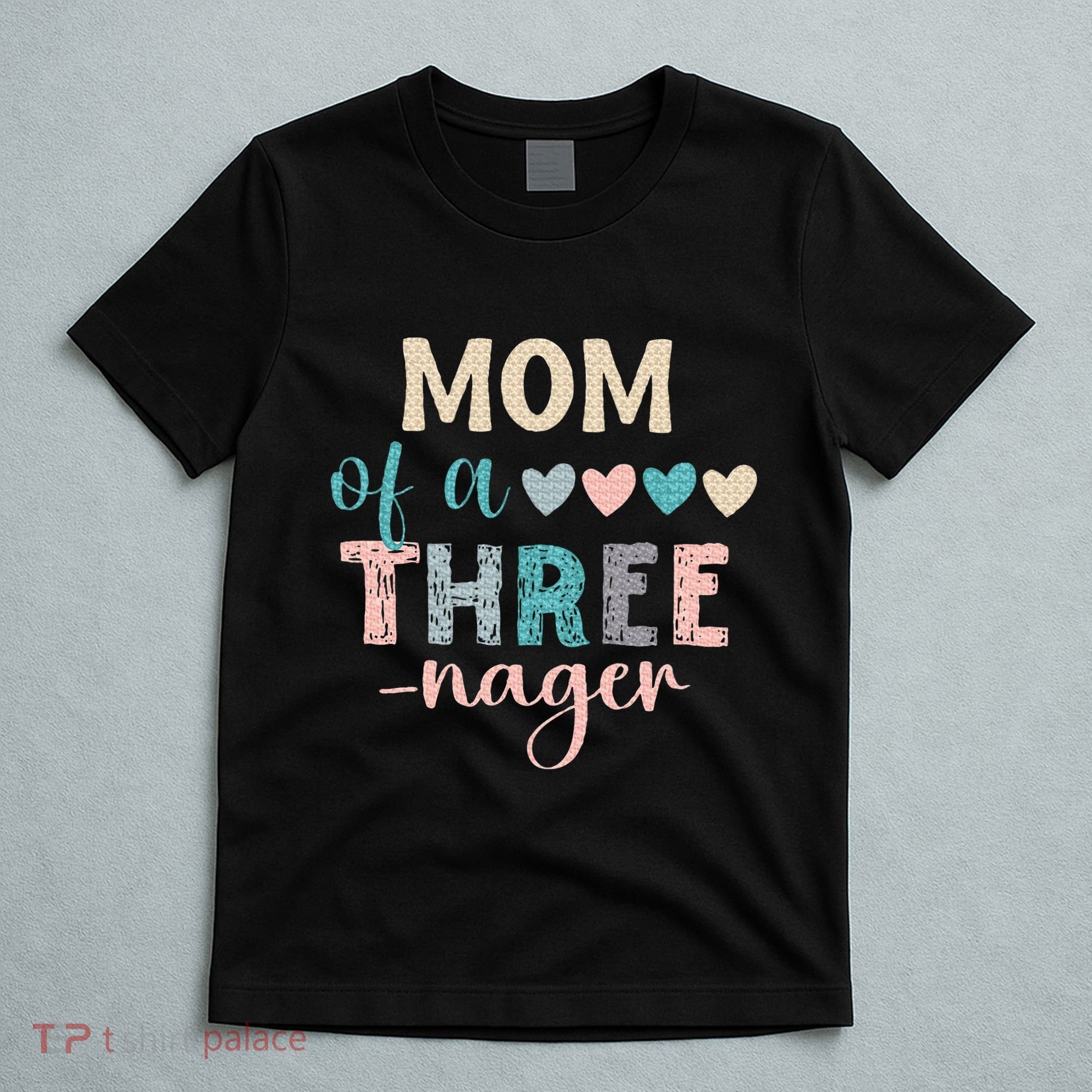 Mom Of A Threenager 3rd Birthday Matching Family Boho T-Shirt