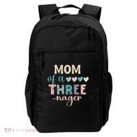 Mom Of A Threenager 3rd Birthday Matching Family Boho Backpack thumb 0