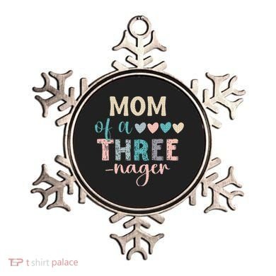 Mom Of A Threenager 3rd Birthday Matching Family Boho Ornament