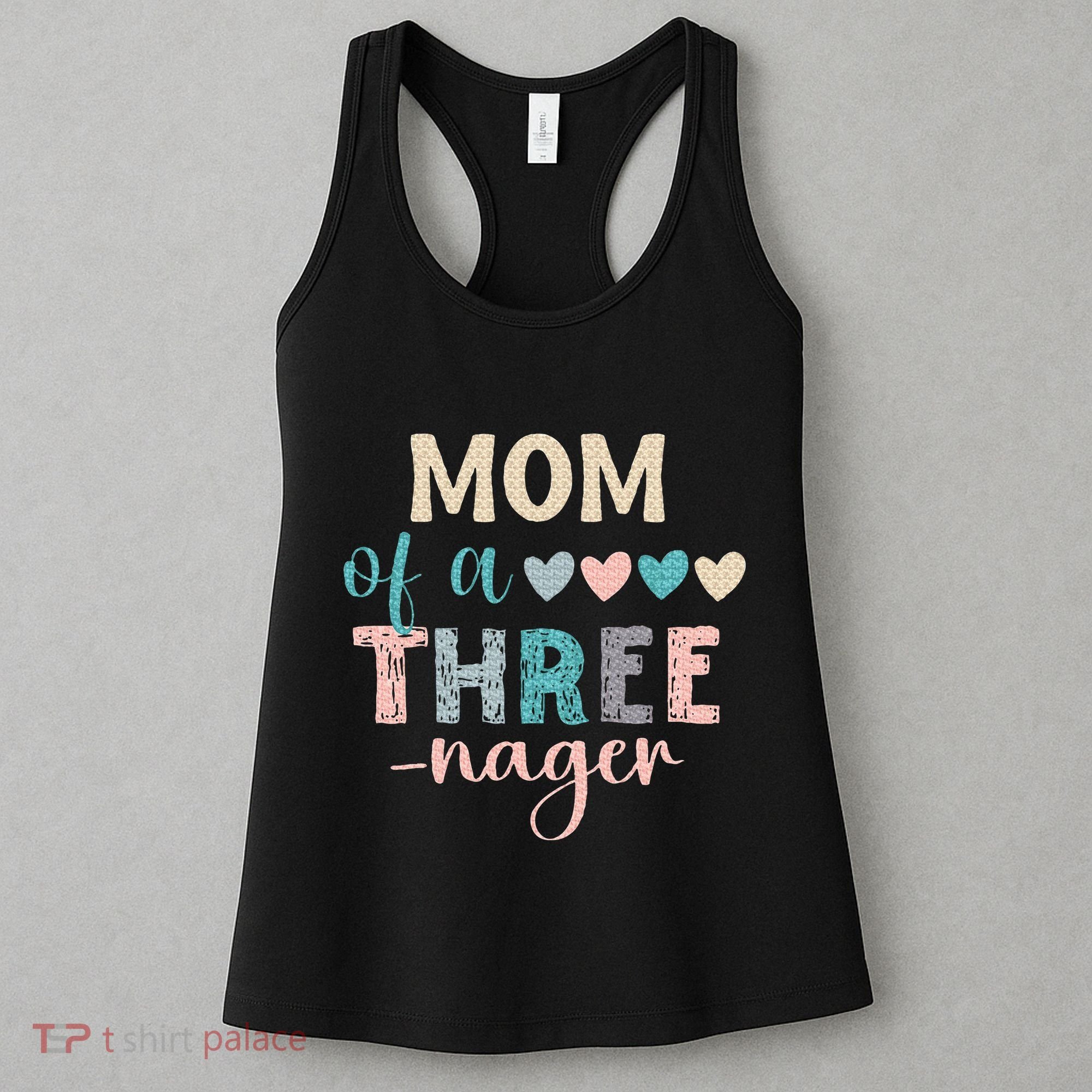 Mom Of A Threenager 3rd Birthday Matching Family Boho Women's Tank Top