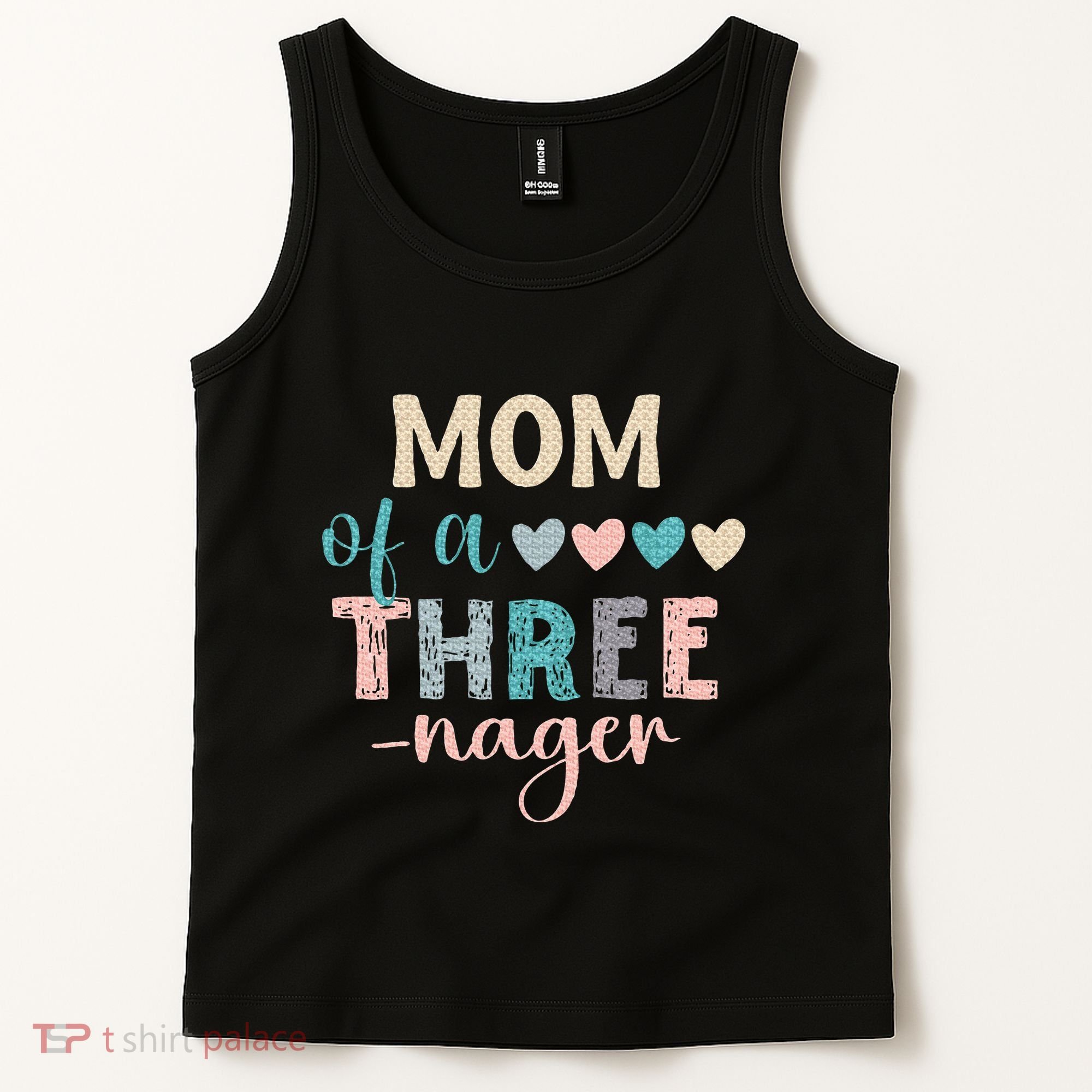Mom Of A Threenager 3rd Birthday Matching Family Boho Tank Top