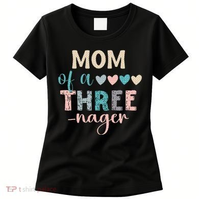 Mom Of A Threenager 3rd Birthday Matching Family Boho Women's T-Shirt