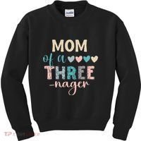 Mom Of A Threenager 3rd Birthday Matching Family Boho Kids Sweatshirt thumb 0