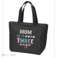 Mom Of A Threenager 3rd Birthday Matching Family Boho Tote Bag thumb 3