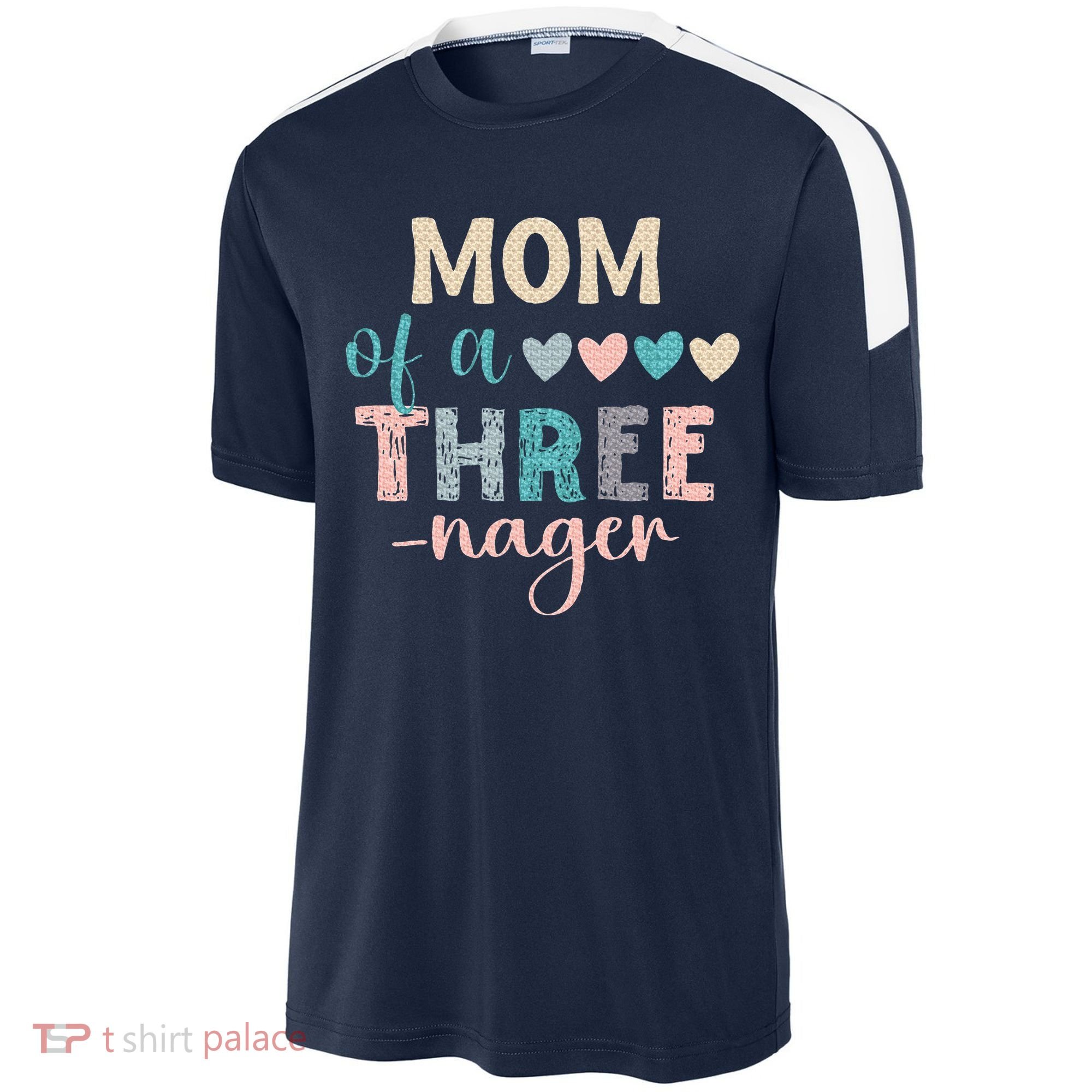 Mom Of A Threenager 3rd Birthday Matching Family Boho Sport-Tek Competitor United Soccer Jersey