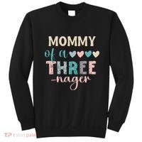 Mommy Of A Threenager 3rd Birthday Matching Family Boho Sweatshirt thumb 0