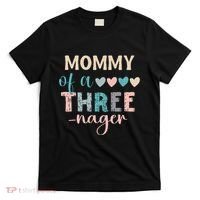 Mommy Of A Threenager 3rd Birthday Matching Family Boho T-Shirt thumb 0