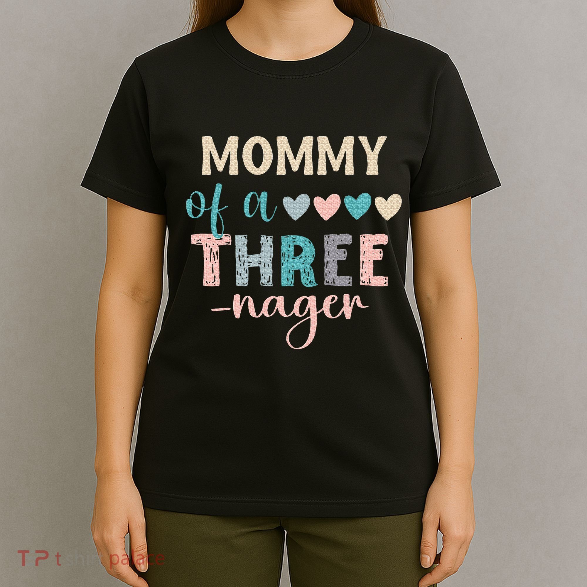 Mommy Of A Threenager 3rd Birthday Matching Family Boho T-Shirt