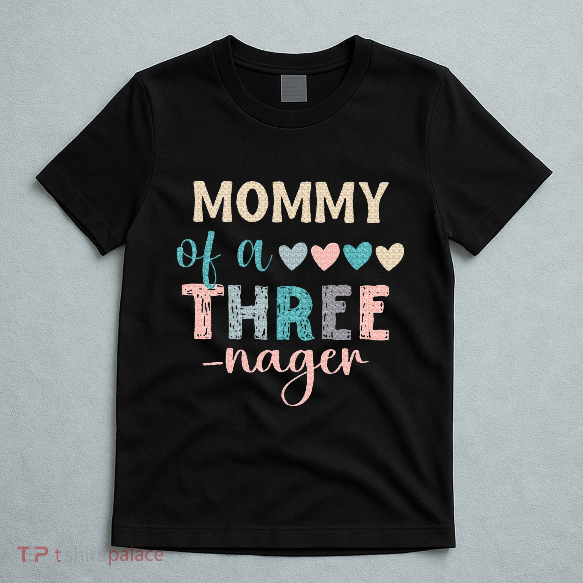 Mommy Of A Threenager 3rd Birthday Matching Family Boho T-Shirt