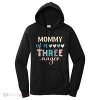Mommy Of A Threenager 3rd Birthday Matching Family Boho Women's Hoodie thumb 0