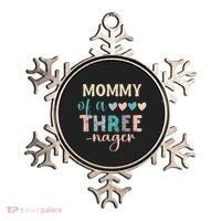 Mommy Of A Threenager 3rd Birthday Matching Family Boho Ornament thumb 0