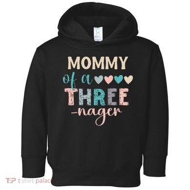 Mommy Of A Threenager 3rd Birthday Matching Family Boho Toddler Hoodie