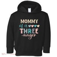 Mommy Of A Threenager 3rd Birthday Matching Family Boho Toddler Hoodie thumb 0