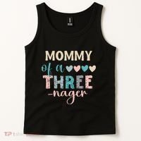 Mommy Of A Threenager 3rd Birthday Matching Family Boho Tank Top thumb 2
