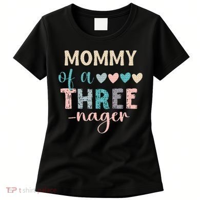 Mommy Of A Threenager 3rd Birthday Matching Family Boho Women's T-Shirt