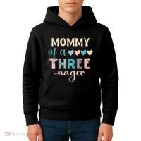 Mommy Of A Threenager 3rd Birthday Matching Family Boho Kids Hoodie thumb 4