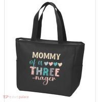 Mommy Of A Threenager 3rd Birthday Matching Family Boho Tote Bag thumb 3