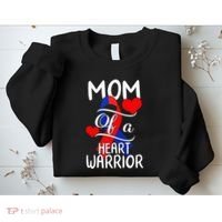 Mom Of A Heart Warrior CHD Disease Awareness Red Ribbon Gift Sweatshirt thumb 2
