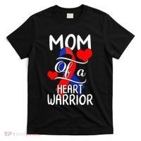 Mom Of A Heart Warrior CHD Disease Awareness Red Ribbon Gift T-Shirt thumb 0