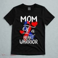 Mom Of A Heart Warrior CHD Disease Awareness Red Ribbon Gift T-Shirt thumb 5