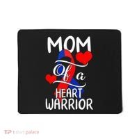 Mom Of A Heart Warrior CHD Disease Awareness Red Ribbon Gift Mousepad thumb 0