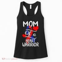 Mom Of A Heart Warrior CHD Disease Awareness Red Ribbon Gift Women's Tank Top thumb 0