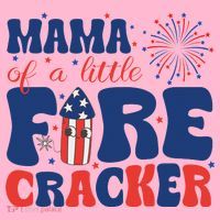 Mama Of A Little Firecracker Family Matching 4th Of July Coaster thumb 2