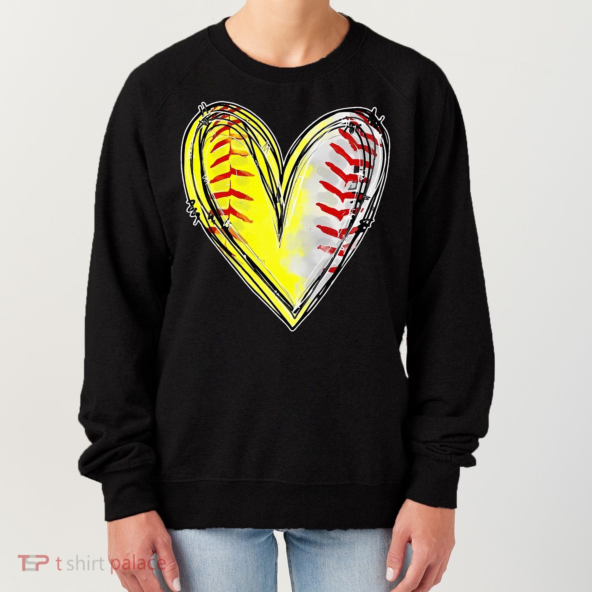 Mom Of Both Baseball Softball Mom Mothers Day Women's Sweatshirt