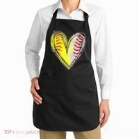 Mom Of Both Baseball Softball Mom Mothers Day Apron thumb 2