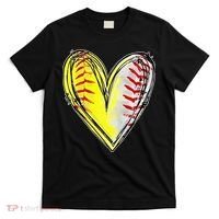 Mom Of Both Baseball Softball Mom Mothers Day T-Shirt thumb 0