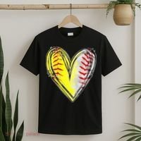 Mom Of Both Baseball Softball Mom Mothers Day T-Shirt thumb 2