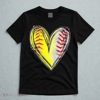 Mom Of Both Baseball Softball Mom Mothers Day T-Shirt thumb 5