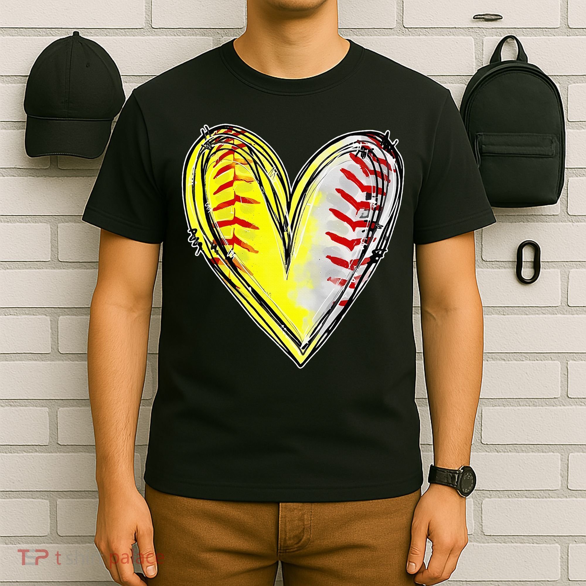 Mom Of Both Baseball Softball Mom Mothers Day T-Shirt